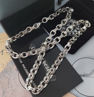 Chrome Hearts Letter Chain Necklace Silver 60cm view 7