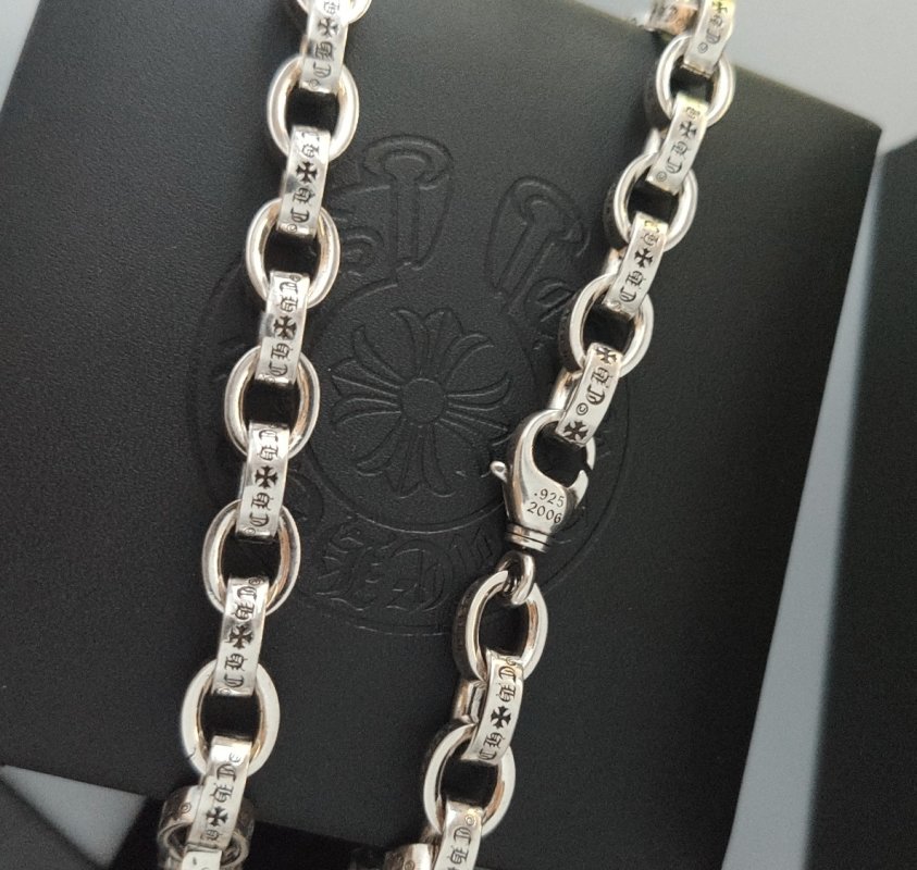 Chrome Hearts Letter Chain Necklace Silver 60cm view