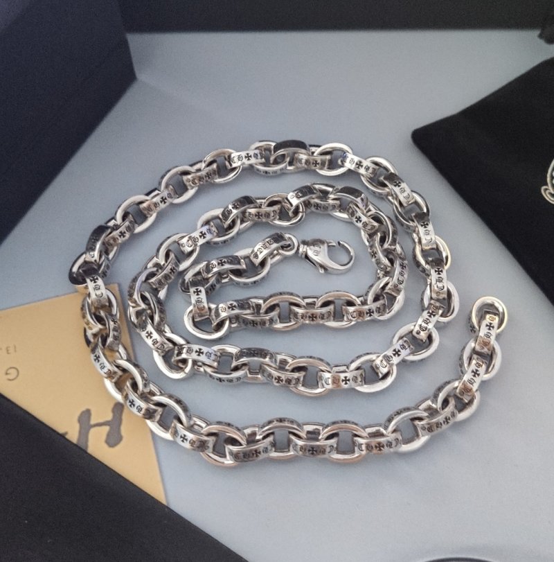 Chrome Hearts Letter Chain Necklace Silver 60cm view