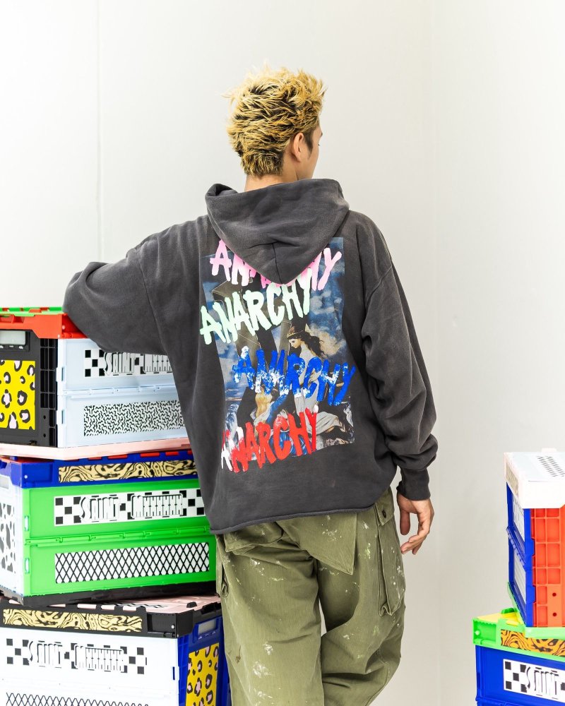 Anarchy Graphic Hoodie Charcoal view