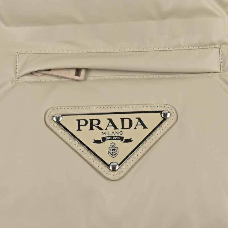 Prada Cream Puffer Down Jacket view