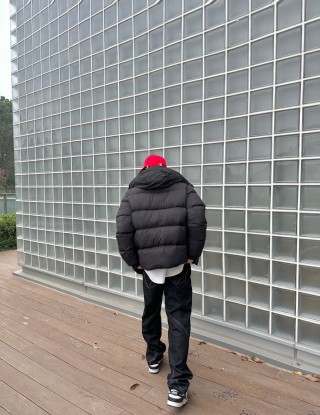 Black Puffer Down Jacket view 9