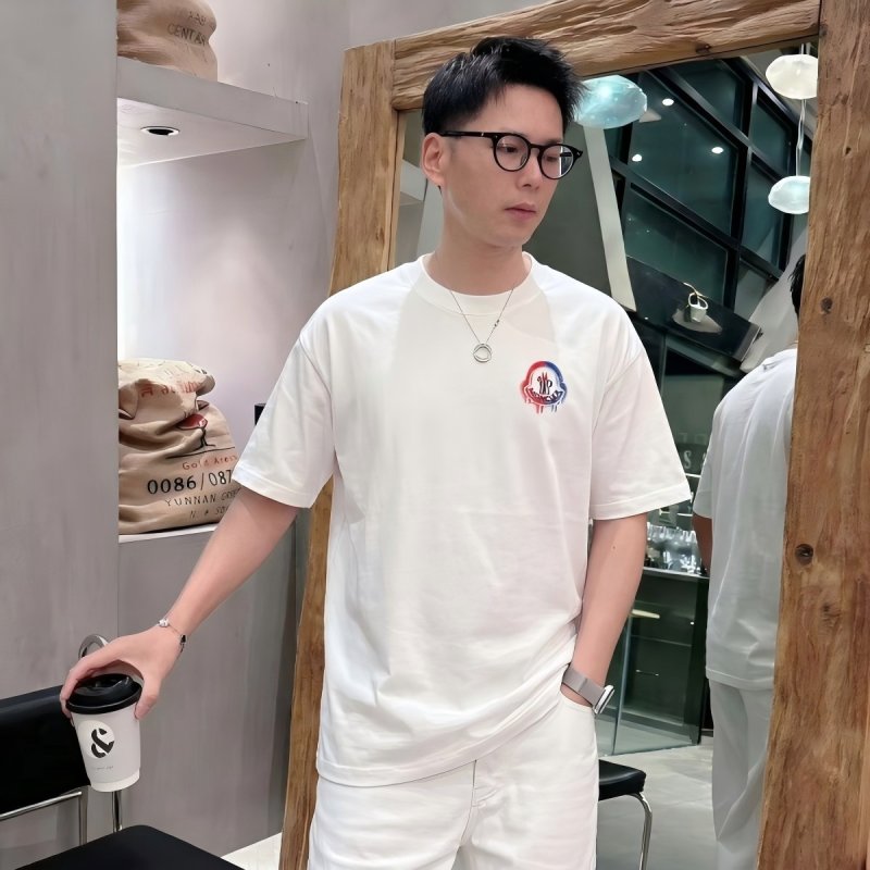 Moncler White Chest Logo T-Shirt