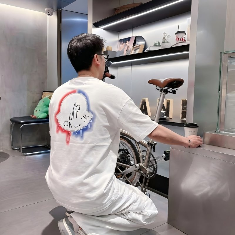 Moncler White Chest Logo T-Shirt view