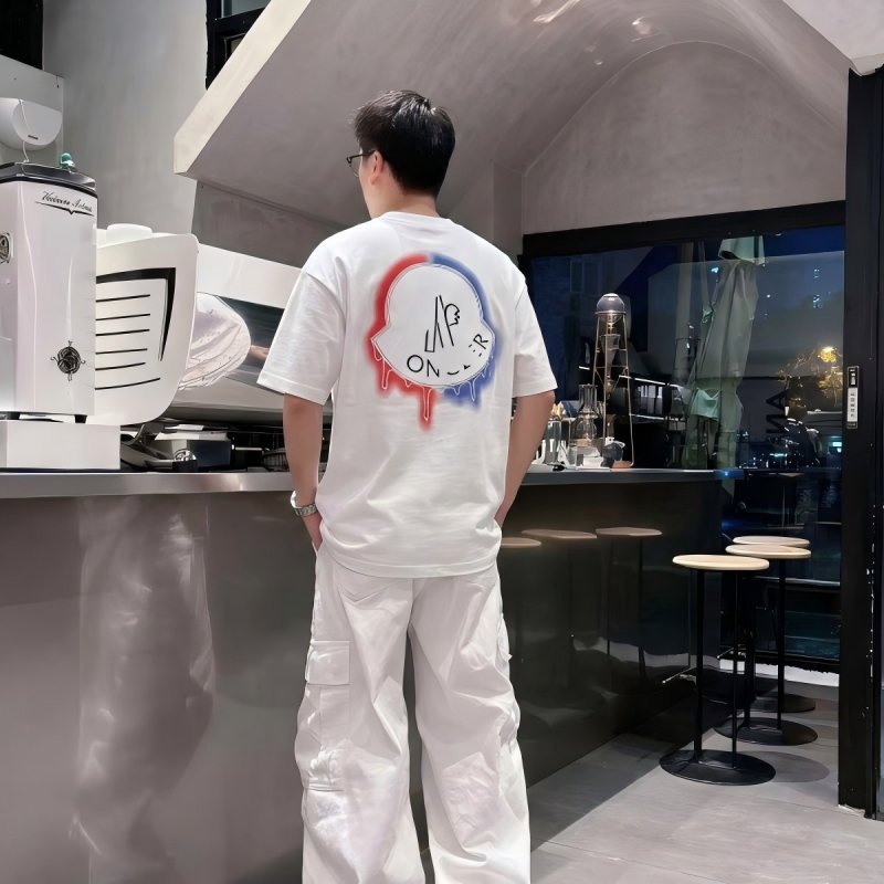 Moncler White Chest Logo T-Shirt view