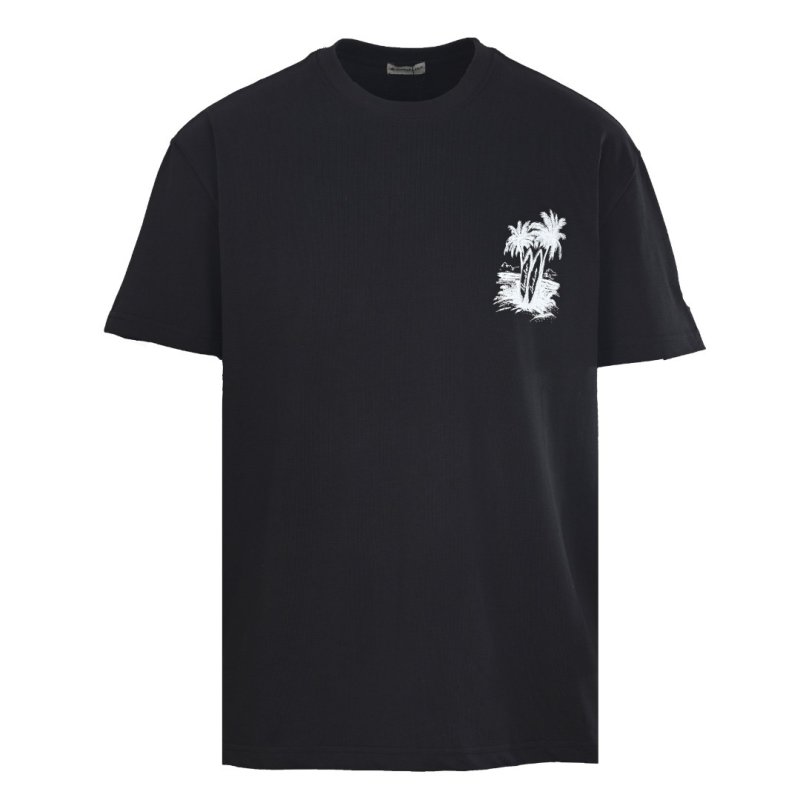 Black Graphic Print Short Sleeve T-Shirt view