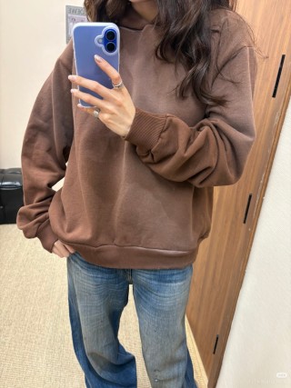 Brown Oversized Graphic Hoodie view 5
