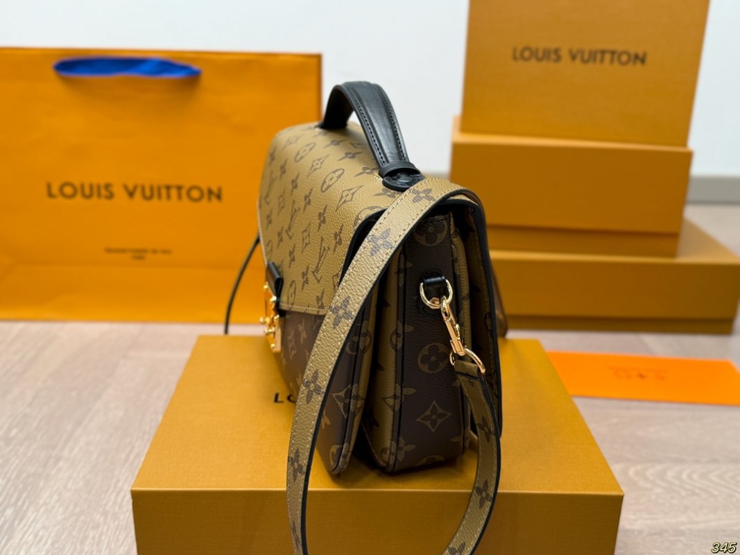 Louis Vuitton Monogram Messenger Crossbody Bag Brown view