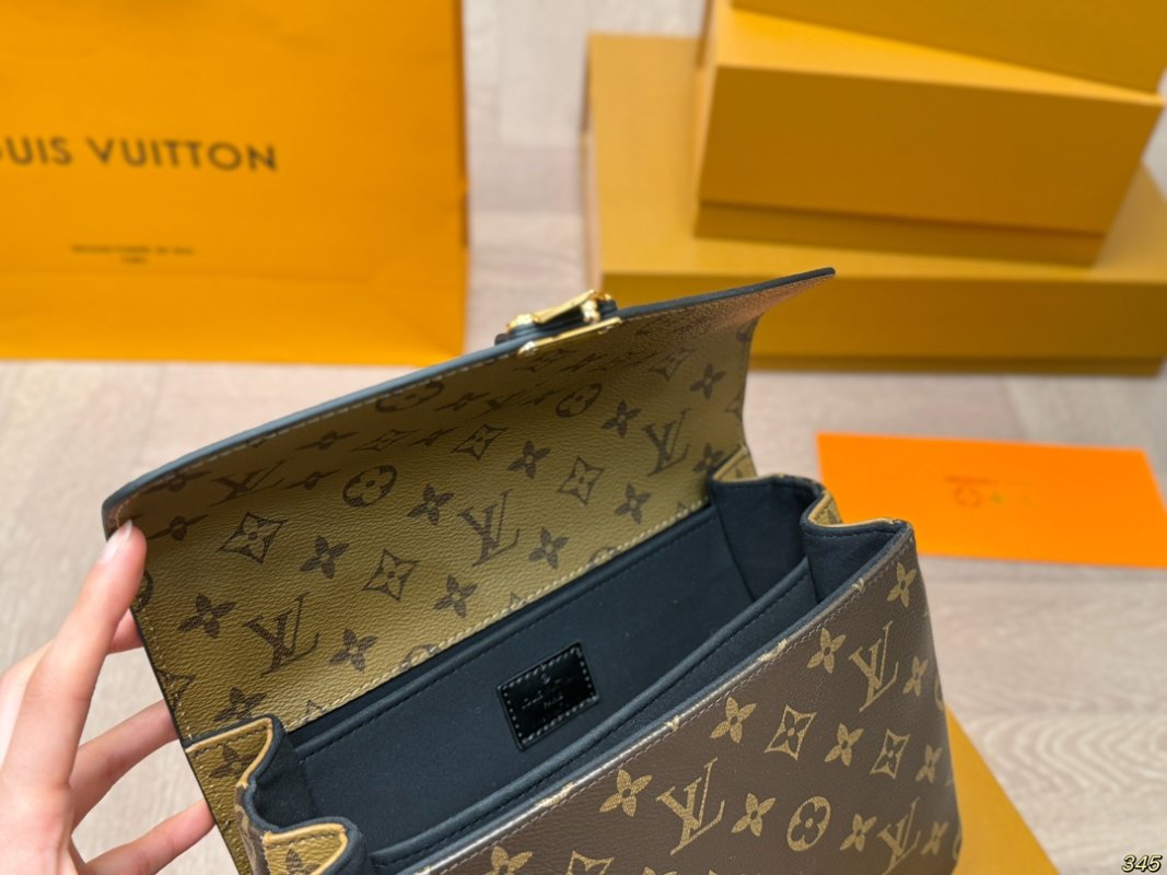 Louis Vuitton Monogram Messenger Crossbody Bag Brown view