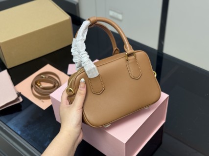 Miu Miu Bowling Bag Tan Leather view 7