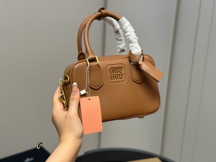 Miu Miu Bowling Bag Tan Leather view 9
