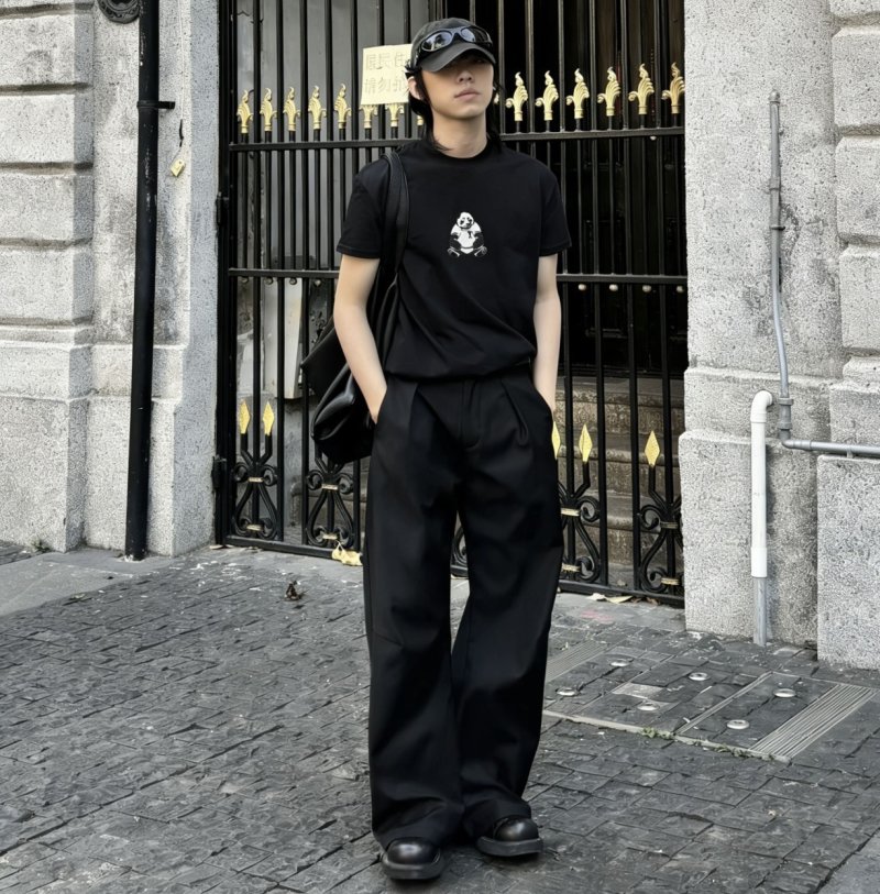 Black Ghost Logo Short Sleeve T-Shirt