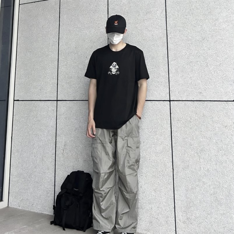 Black Ghost Logo Short Sleeve T-Shirt view
