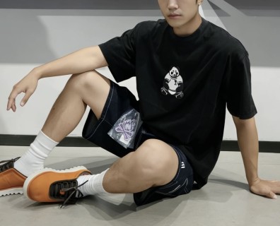 Black Ghost Logo Short Sleeve T-Shirt view 5