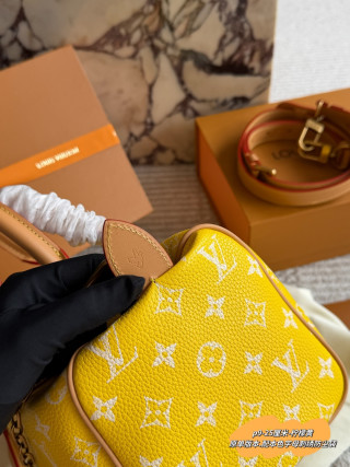 Louis Vuitton Speedy Monogram Canvas Bag Yellow view 6