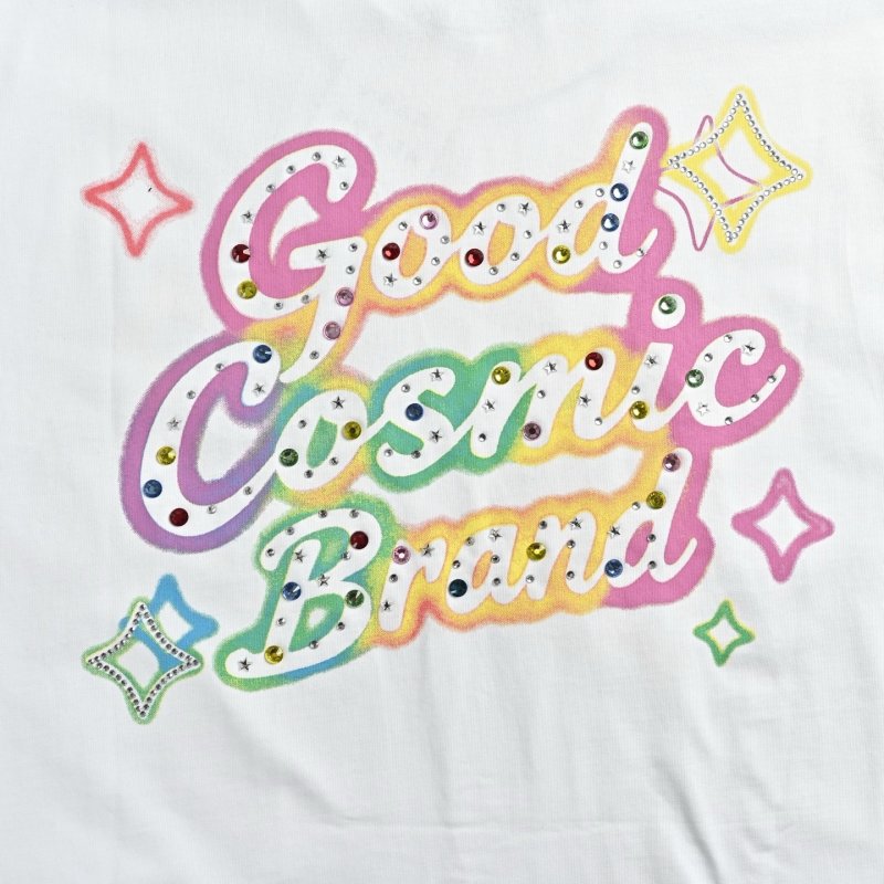 Colorful Graphic Logo White Short Sleeve T-Shirt view