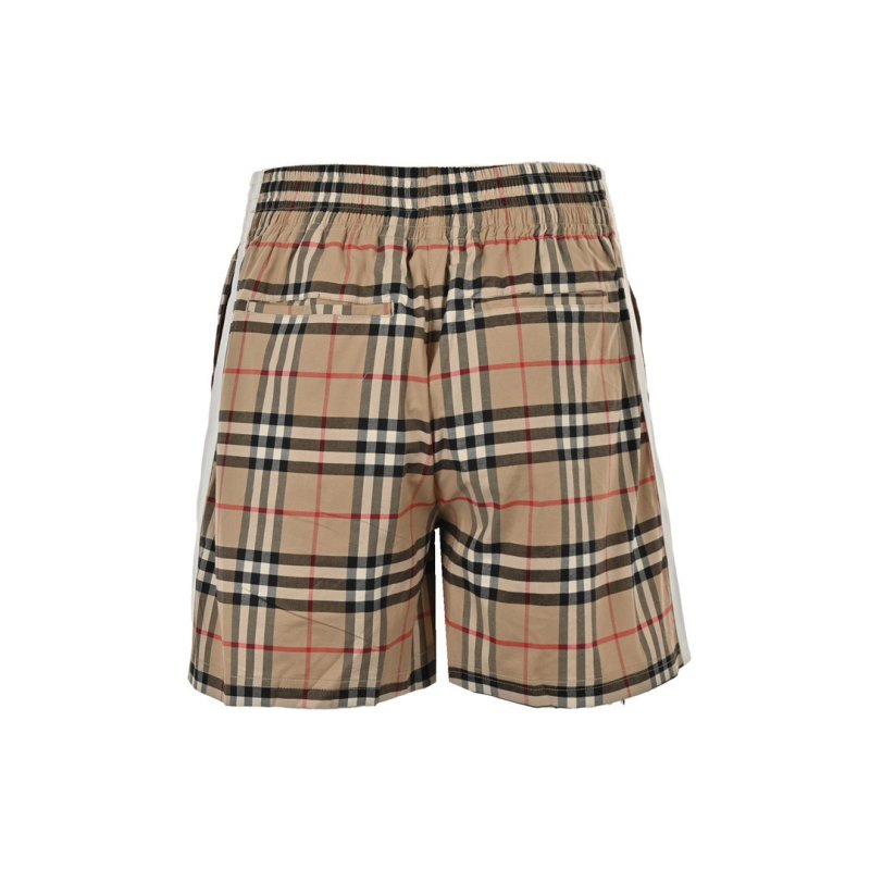 Burberry Check Wool Blend Shorts Tan view