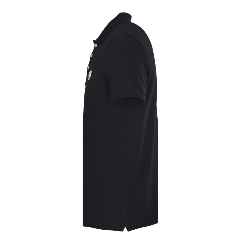 Moncler Black Short-Sleeve Polo Shirt view