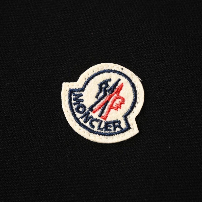 Moncler Black Short-Sleeve Polo Shirt view