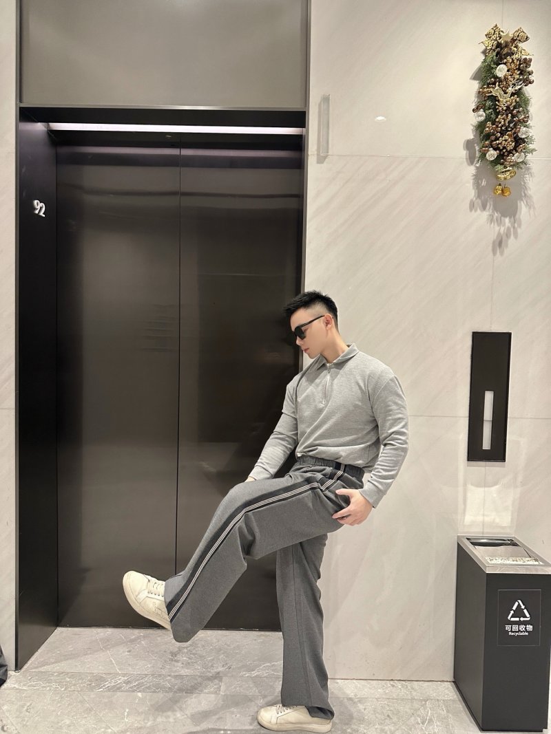 Essentials Fear of God Charcoal Straight Leg Track Pants view