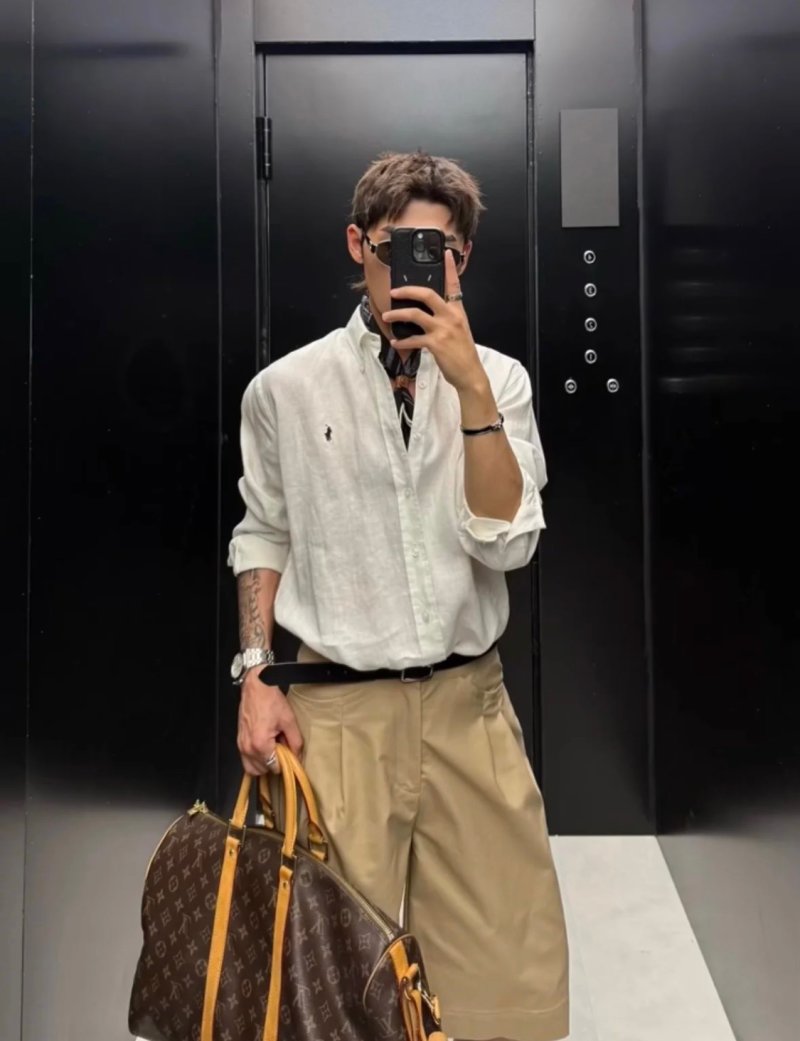 Polo Ralph Lauren Pony Embroidered Linen Shirt White view