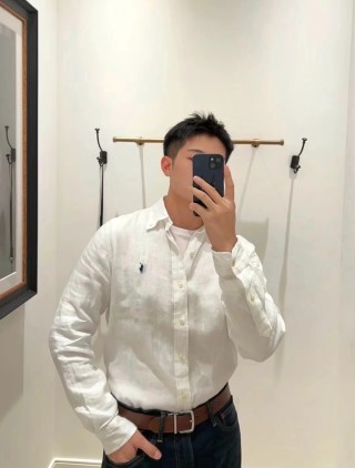 Ralph Lauren White Oxford Button-Down Dress Shirt view 3