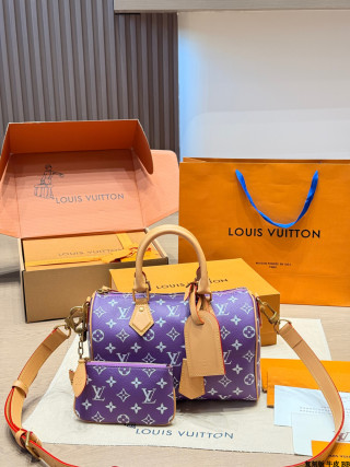 Louis Vuitton Speedy P209 Purple Monogram Canvas Handbag view 2