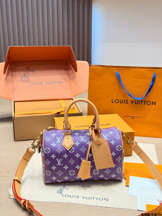 Louis Vuitton Speedy P209 Purple Monogram Canvas Handbag view 3