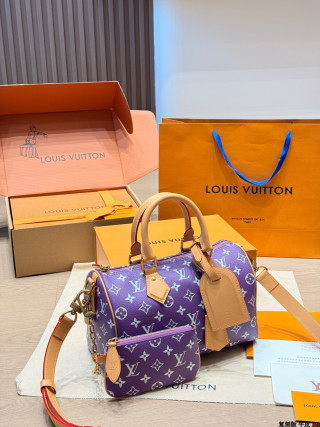 Louis Vuitton Speedy P209 Purple Monogram Canvas Handbag view 5