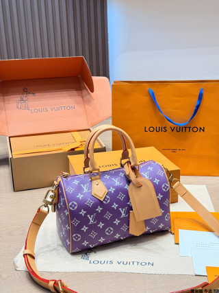 Louis Vuitton Speedy P209 Purple Monogram Canvas Handbag view 8