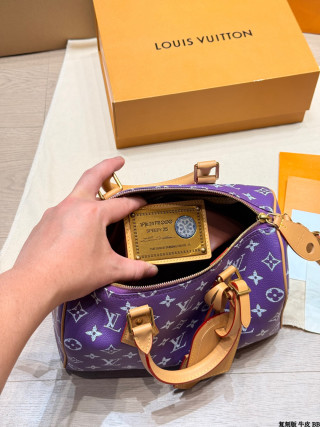 Louis Vuitton Speedy P209 Purple Monogram Canvas Handbag view 9
