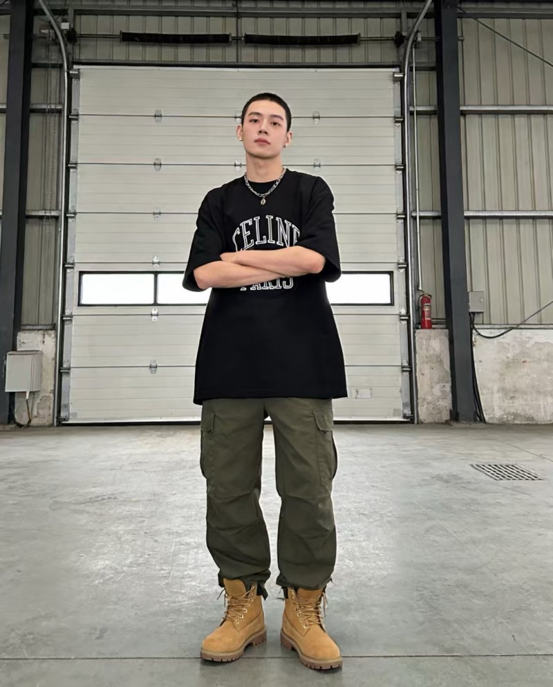 Celine Logo Black Short Sleeve T-Shirt