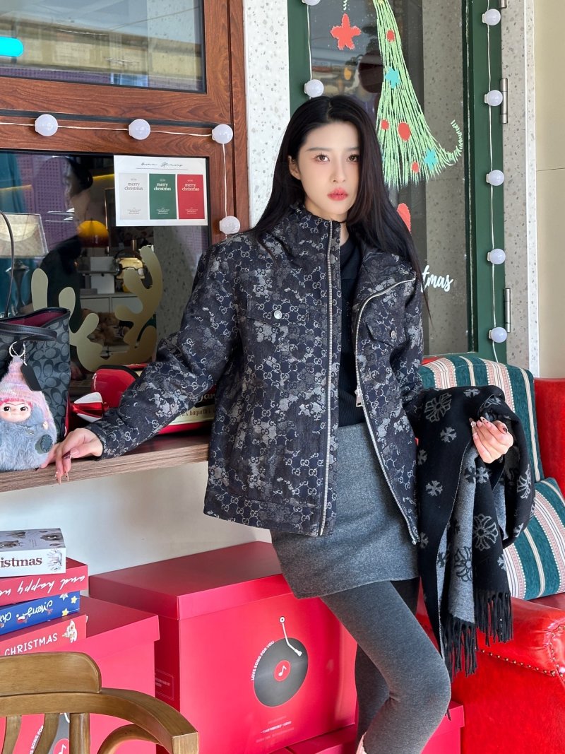 Gucci GG Monogram Black Down Puffer Jacket