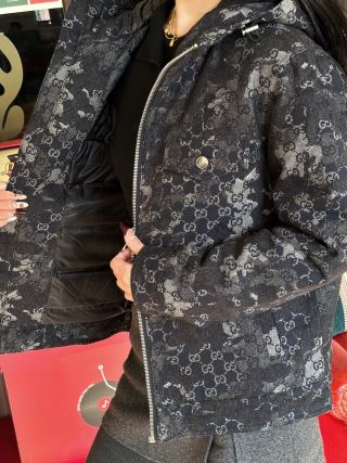 Gucci GG Monogram Black Down Puffer Jacket view 8