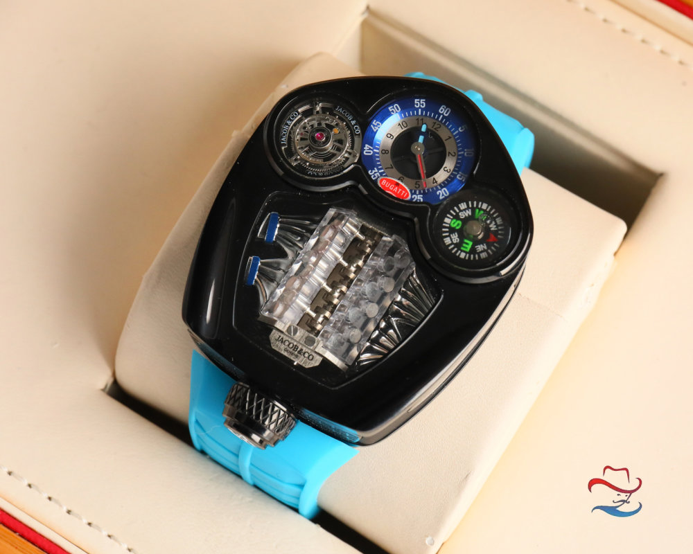 Multi-Dial Compass Black & Blue Sports Watch