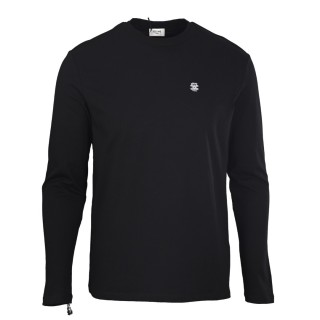 Celine Black Long Sleeve Embroidered Logo T-Shirt