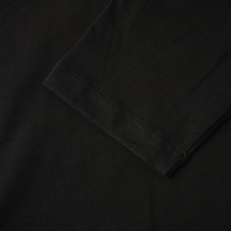 Celine Black Long Sleeve Embroidered Logo T-Shirt view