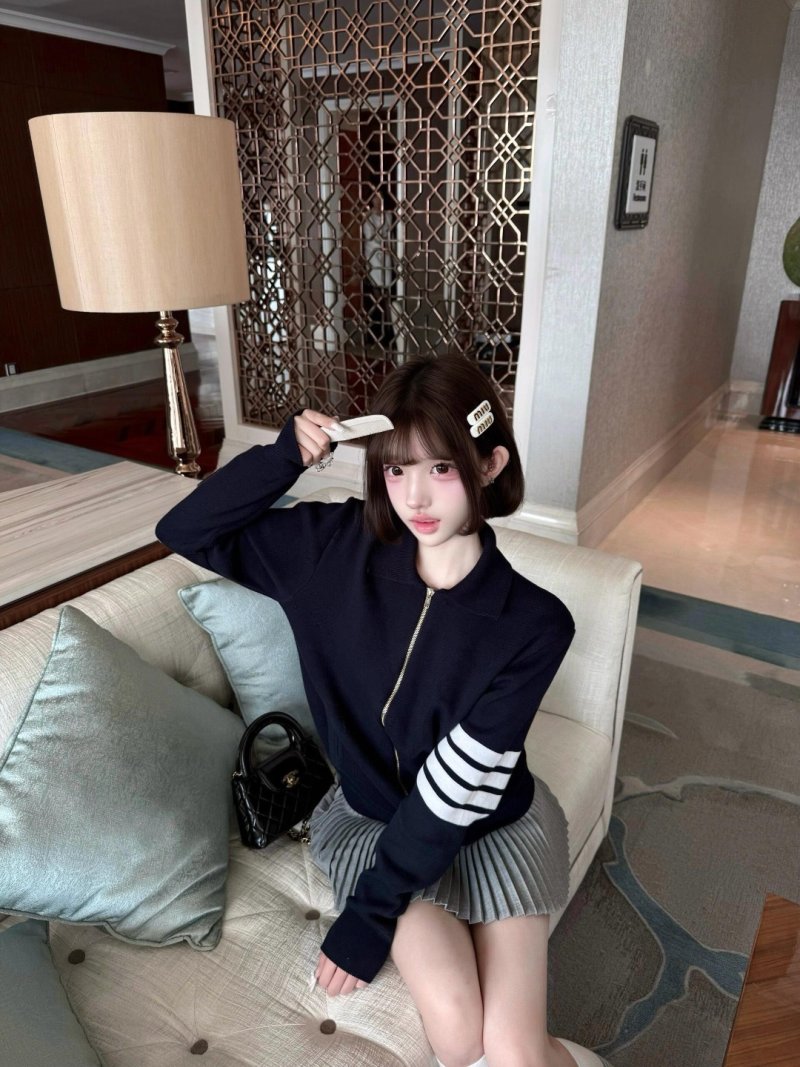 Essentials Black Zip Hoodie with White Stripe Detail