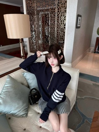 Essentials Black Zip Hoodie with White Stripe Detail view 1