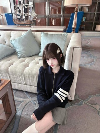 Essentials Black Zip Hoodie with White Stripe Detail view 2