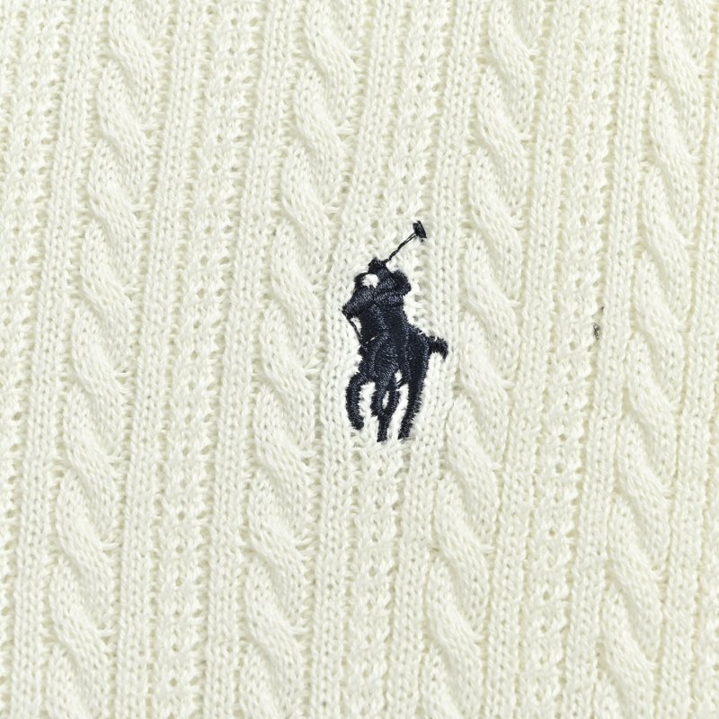 Polo Ralph Lauren Cable Knit Cream Polo Shirt view
