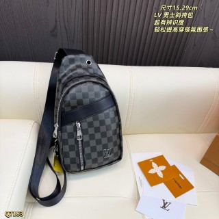 Louis Vuitton Monogram Damier Crossbody Sling Bag Black view 1