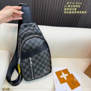 Louis Vuitton Monogram Damier Crossbody Sling Bag Black view 2