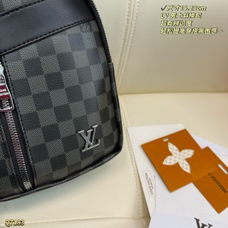Louis Vuitton Monogram Damier Crossbody Sling Bag Black view 4