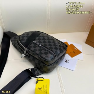 Louis Vuitton Monogram Damier Crossbody Sling Bag Black view 8