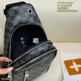 Louis Vuitton Monogram Damier Crossbody Sling Bag Black view 9