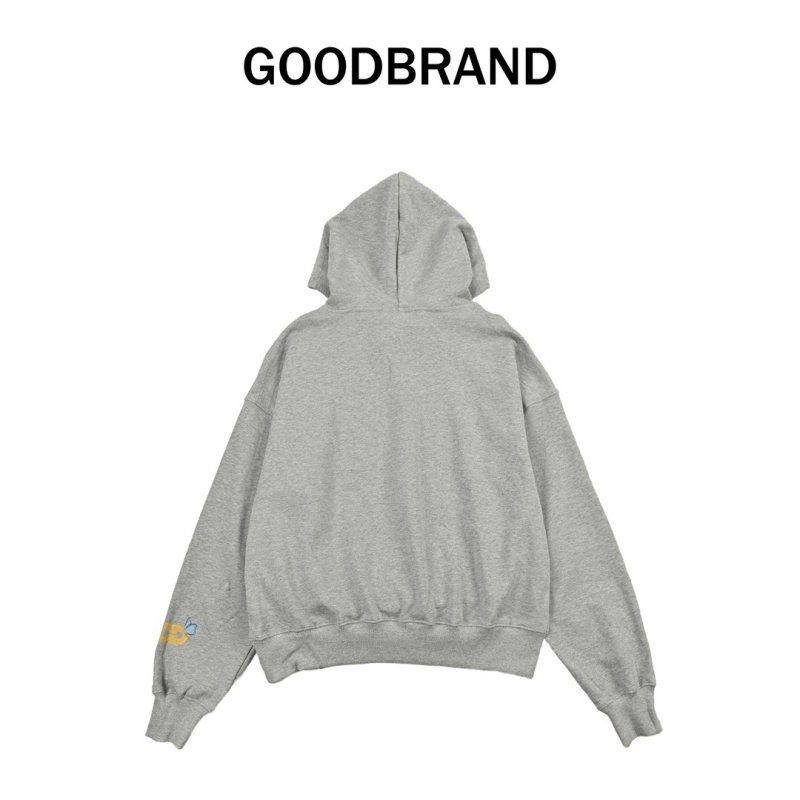 Oversized Graphic Hoodie Grey with Colorful Print view