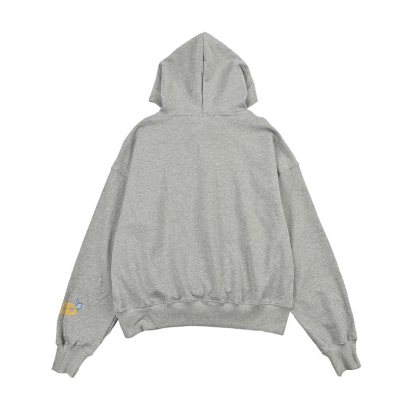 Oversized Graphic Hoodie Grey with Colorful Print view