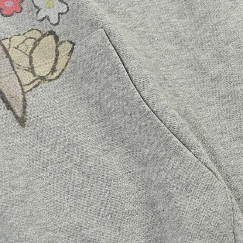 Oversized Graphic Hoodie Grey with Colorful Print view