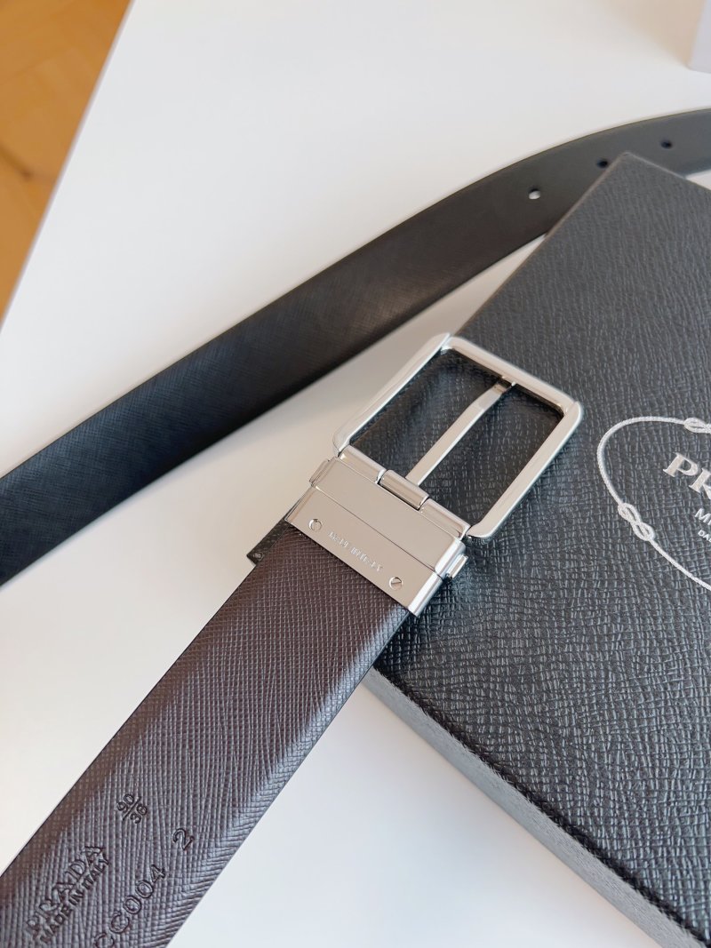 Prada Saffiano Leather Belt 35mm Black view